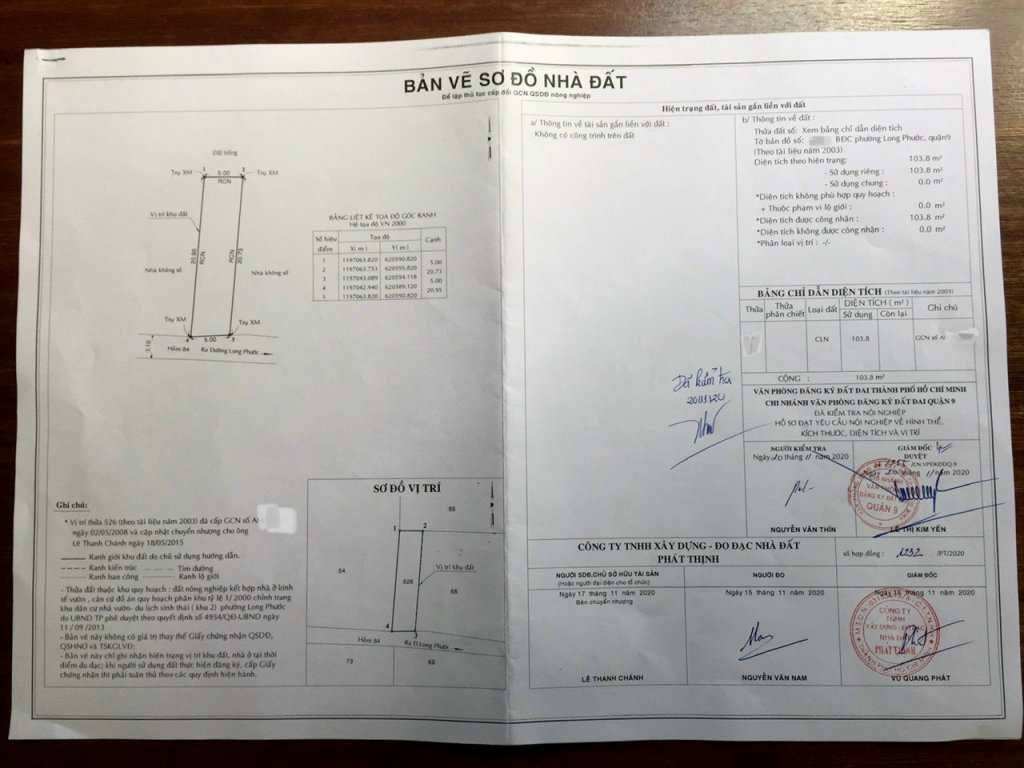 bản đồ hiện trạng sử dụng đất phát thịnh quận 9