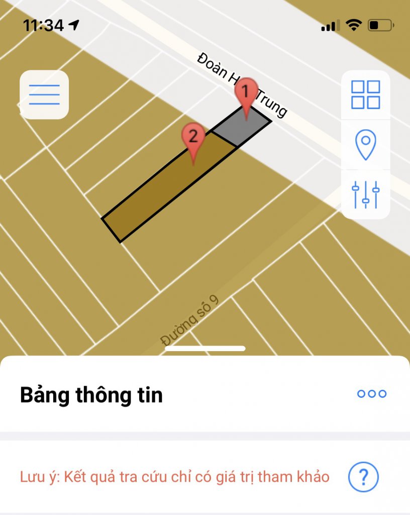 kết quả tìm vị trí đất theo số thửa h2