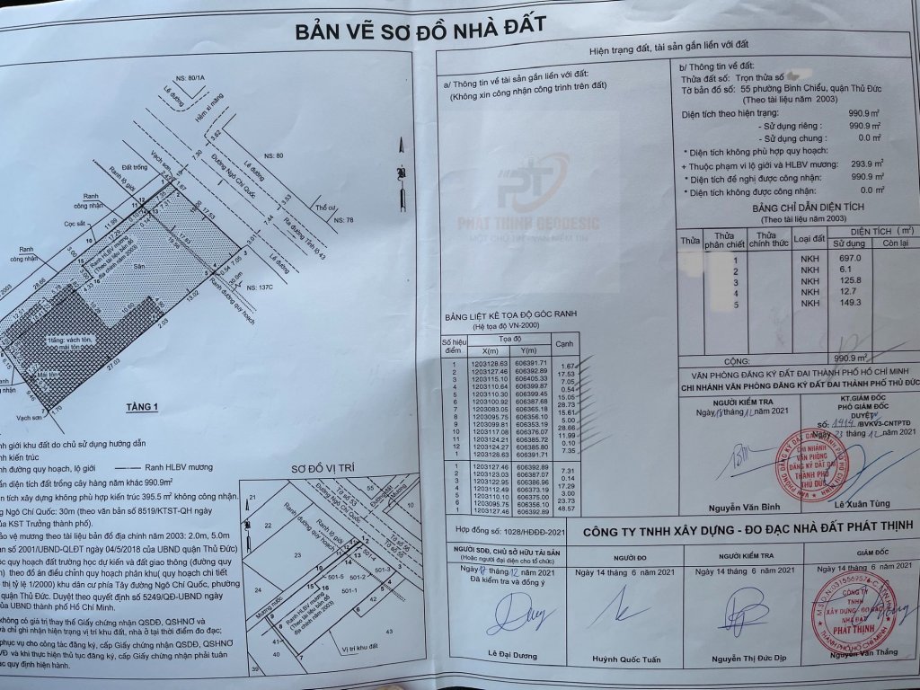 ban ve hien trang nha dat tp thu duc