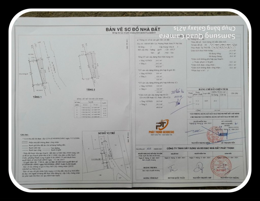 bản đồ hiện trạng sử dụng đất đã được duyệt nội nghiệp quận 9