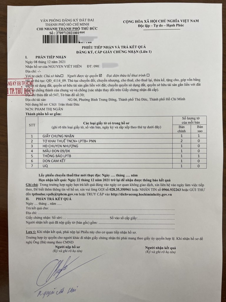phieu tiep nhan sang ten so hong tp thu duc 8.12.2021